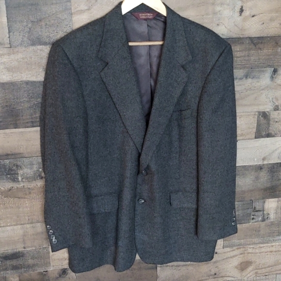 Loro Piana & Italy 100% Worsted Camel Hair Gray Sport Coat sz 43R - Picture 1 of 12
